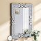 Large Crystal Crush Diamond Mirror Rectangular Silver Mirrors for Wall Decor